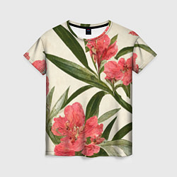 Женская футболка Олеандр Элегантные цветы