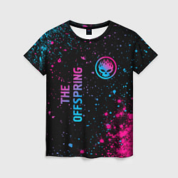 Женская футболка The Offspring - neon gradient: надпись, символ