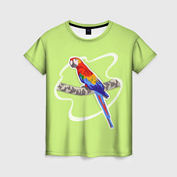 Футболка женская Яркий попугай Ара, цвет: 3D-принт