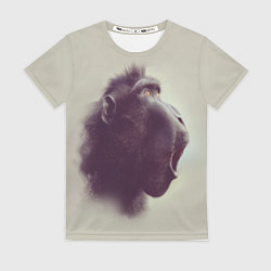 Женская футболка Удивленная обезьяна