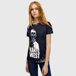 Футболка женская Kanye west - tuxtera брызги, цвет: 3D-принт — фото 2