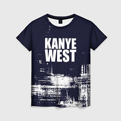 Футболка женская Kanye west - краска, цвет: 3D-принт