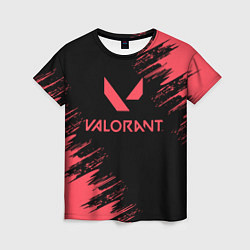 Футболка женская Valorant - краска, цвет: 3D-принт