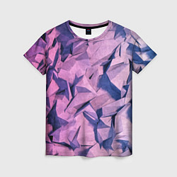 Женская футболка Полигональная скальная текстура