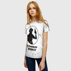 Футболка женская Cowboy Bebop с потертостями на светлом фоне, цвет: 3D-принт — фото 2