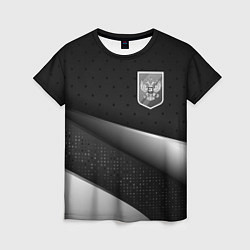 Женская футболка Russia - black & white