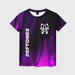 Женская футболка Deftones violet plasma