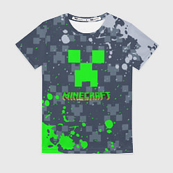 Футболка женская Minecraft - краска, цвет: 3D-принт