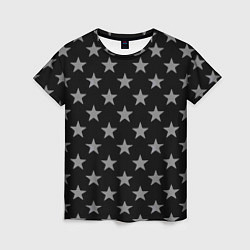 Женская футболка Звездный фон черный
