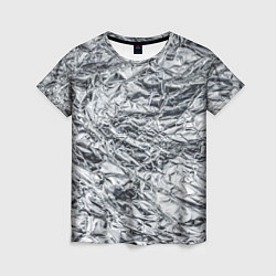 Женская футболка Фольга и серебро в модном дизайне