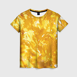 Женская футболка Золотые листья на ветках