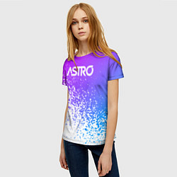 Футболка женская Astro neon, цвет: 3D-принт — фото 2