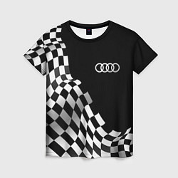 Женская футболка Audi racing flag