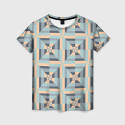 Женская футболка Геометрическая мозаика плитка
