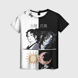 Женская футболка Солнце и луна - Кокушибо первая луна