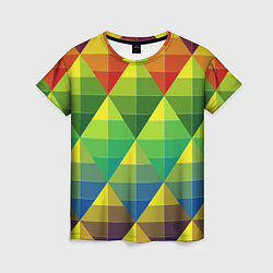 Женская футболка Узор из разноцветных фигур