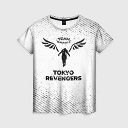 Футболка женская Tokyo Revengers с потертостями на светлом фоне, цвет: 3D-принт