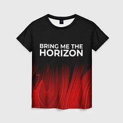 Футболка женская Bring Me the Horizon red plasma, цвет: 3D-принт