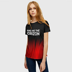 Футболка женская Bring Me the Horizon red plasma, цвет: 3D-принт — фото 2