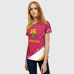 Футболка женская Barcelona Краска, цвет: 3D-принт — фото 2