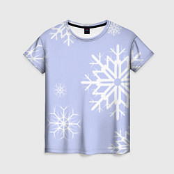 Женская футболка Снежинок узоры