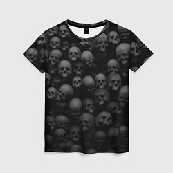 Женская футболка Композиция из черепов - Dark