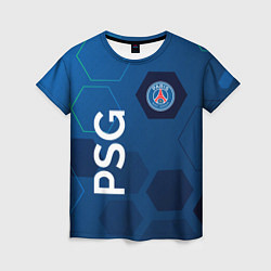 Женская футболка PSG абстракция