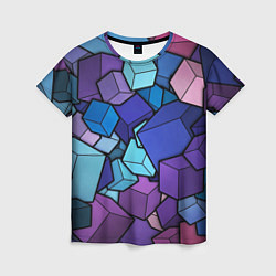 Женская футболка Цветные кубы