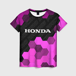 Футболка женская Honda pro racing: символ сверху, цвет: 3D-принт