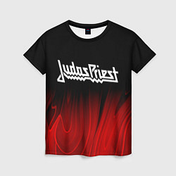 Женская футболка Judas Priest red plasma