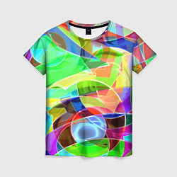 Женская футболка Цветная геометрическая композиция - лето