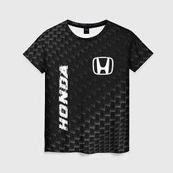 Женская футболка Honda карбоновый фон