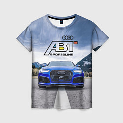 Женская футболка Audi ABT - sportsline на трассе