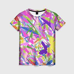 Женская футболка Сочные краски лета и бабочки