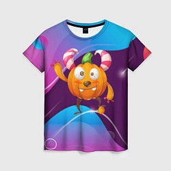 Женская футболка Тыква с мандаринкой