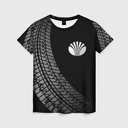 Женская футболка Daewoo tire tracks
