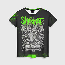 Футболка женская Slipknot green logo, цвет: 3D-принт