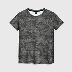 Женская футболка Камуфляж AOR-2 серый пиксель