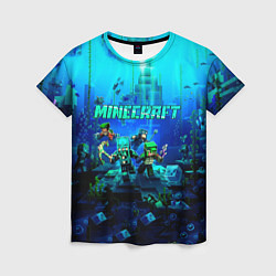 Женская футболка Minecraft water