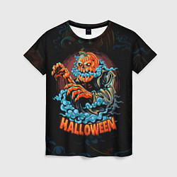 Женская футболка Жуткий Хэллоуин Halloween