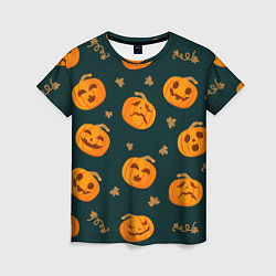 Женская футболка Хэллоуинские тыквы