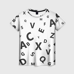 Женская футболка Английский алфавит