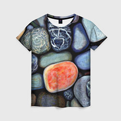 Женская футболка Цветные камушки