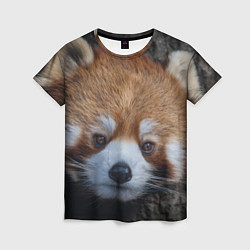 Женская футболка Крaсная панда