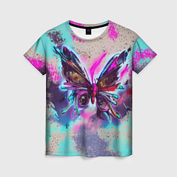 Женская футболка Бабочка в стиле стимпанк