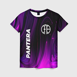 Женская футболка Pantera violet plasma