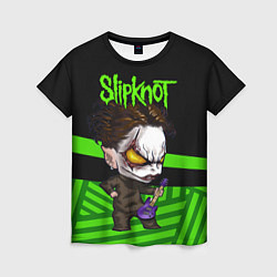 Женская футболка Slipknot dark green