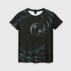 Женская футболка Изометрическая спираль во тьме