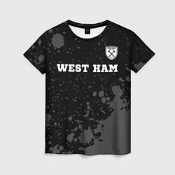Женская футболка West Ham sport на темном фоне: символ сверху