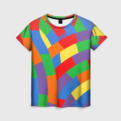 Женская футболка Разноцветные текстуры и паттерны